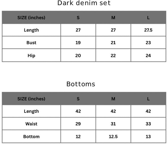 DARK DENIM SET