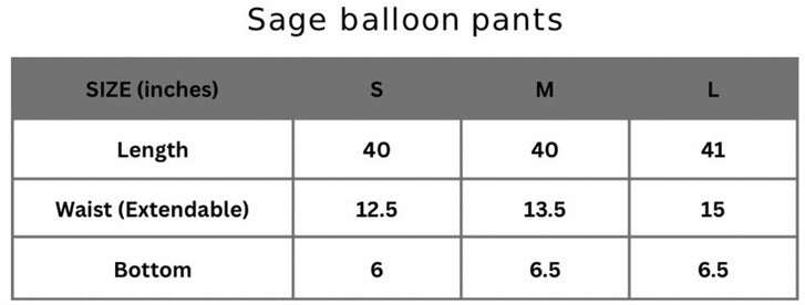 SAGE BALLOON PANTS