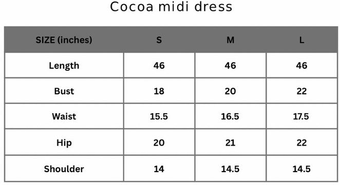 COCOA MIDI DRESS